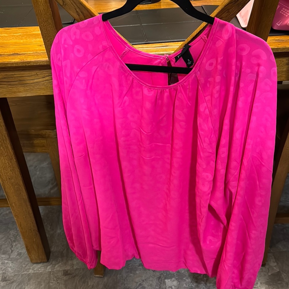 Torrid Women's Pink Blouse with animal print